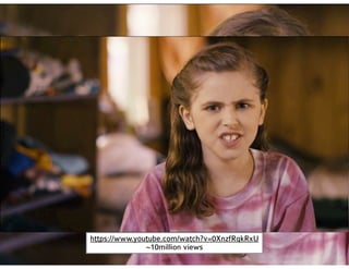 l@missrogue | @tctotem | #startuplies
https://www.youtube.com/watch?v=0XnzfRqkRxU
~10million views
 