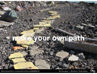 l@missrogue | @tctotem | #startuplies
make your own path
l@missrogue | @tctotem | #startuplieshttps://www.flickr.com/photos/mlinksva/4086886707
 