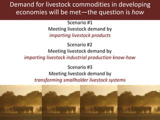   The role of livestock in achieving the SDGs
