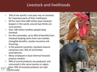   The role of livestock in achieving the SDGs