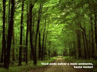 ;
Você pode salvar o meio ambiente,
basta tentar!
 
