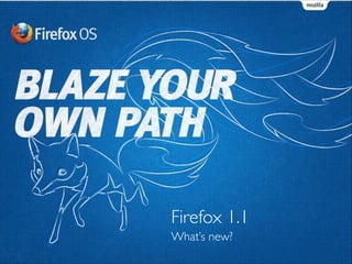 Firefox 1.1
What’s new?

 