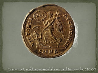 Costanzo II,  solidus  emesso dalla zecca di Nicomedia, 340-351  
