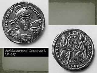 Solidus  aureo di Costanzo II, 353-357 