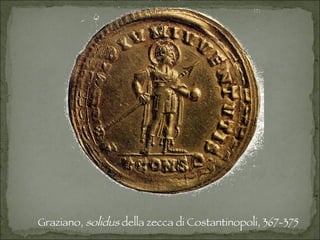 Graziano,  solidus  della zecca di Costantinopoli, 367-375 