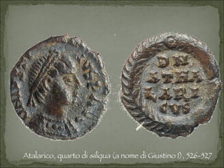 Atalarico, quarto di  siliqua  (a nome di Giustino I), 526-527 