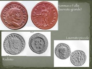 Nummus o Follis (laureato grande) Radiato Laureato piccolo 