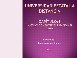 Estudiante:
Graciela Araya Quirós

        2012
 