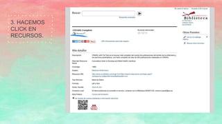 3. HACEMOS
CLICK EN
RECURSOS.
 