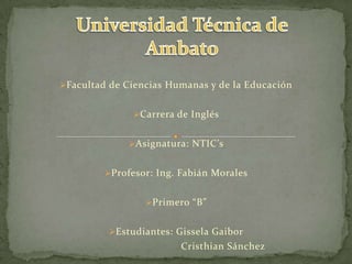 Universidad Técnica de Ambato ,[object Object]