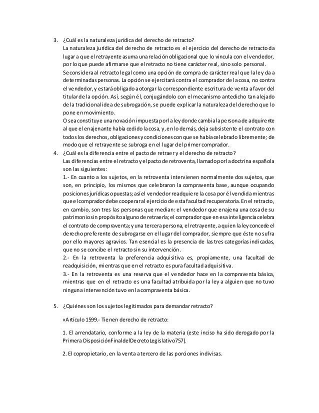 DERECHO DE RETRACTO