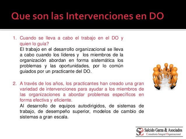 Intervenciones en Desarrollo Organizacional
