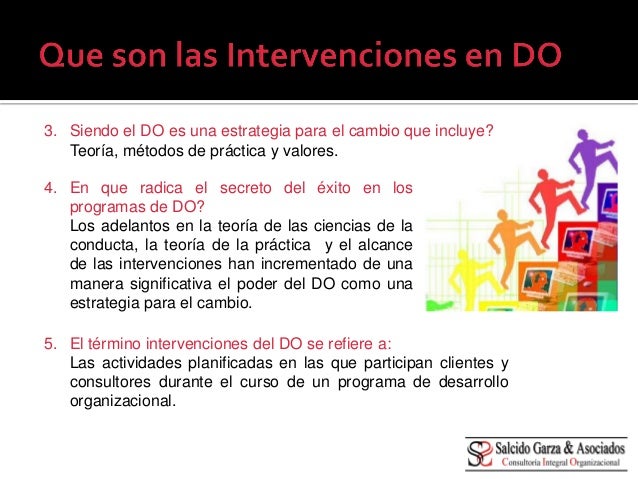 Intervenciones en Desarrollo Organizacional