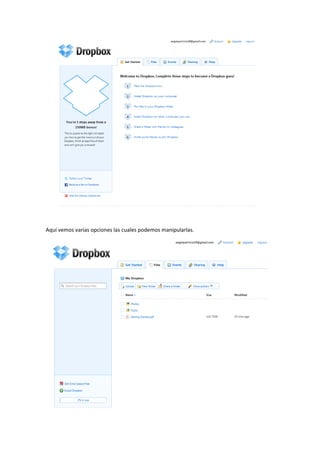 Aquí vemos varias opciones las cuales podemos manipularlas.
 