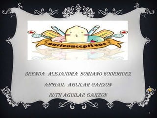 BRENDA ALEJANDRA SORIANO RODRIGUEZ
      ABIGAIL AGUILAR GARZON
       RUTH AGUILAR GARZON

                                     1
 