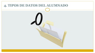 4. TIPOS DE DATOS DEL ALUMNADO
 