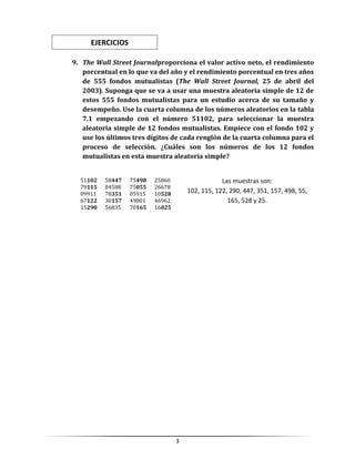 Metodos de muestreo, ejercicios y su procedimiento (1)
