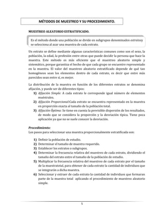 Metodos de muestreo, ejercicios y su procedimiento (1)
