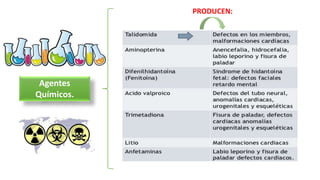 Agentes
Químicos.
PRODUCEN:
 