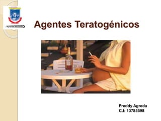 Agentes Teratogénicos
Freddy Agreda
C.I: 13785598
 