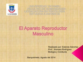 Realizado por: Eslendy Sánchez
Prof.: Xiomara Rodríguez
Biología y Conducta
Barquisimeto, Agosto del 2014
 