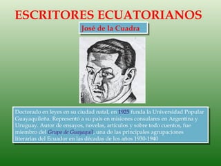 Edgar Allan García




Edgar Allan García, nació una calurosa mañana de
diciembre en Guayaquil, se nacionalizó
esmeraldeño...