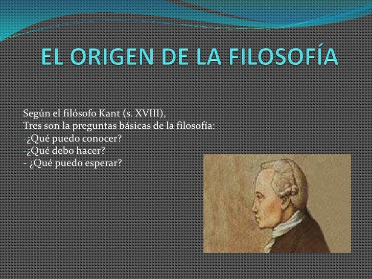 El origen de la filosofía