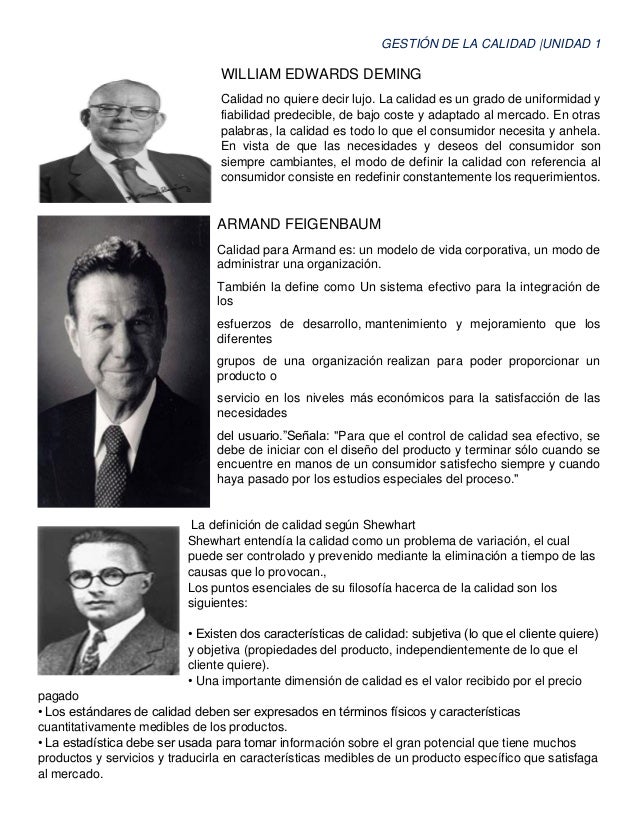 Precursores de la calidad/Unidad 1/SGC/ING. Industrial