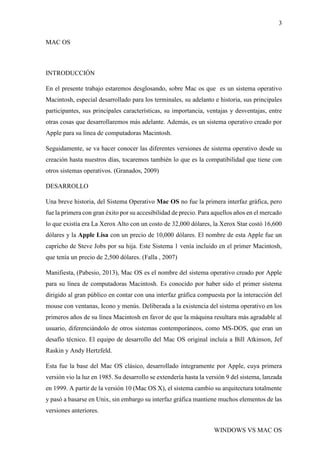 Tarea 1 windows vs mac os | PDF