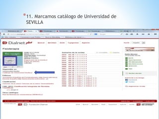 *11. Marcamos catálogo de Universidad de
SEVILLA