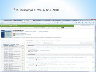 *16. Buscamos el Vol.32 Nº3 2010