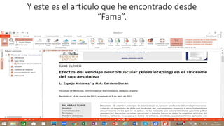 Y este es el artículo que he encontrado desde
“Fama”.
 