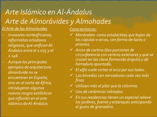Arte Islámico en Al-Ándalus
Arte de Almorávides y Almohades
El Arte de los Almorávides
- Invasores norteafricanos,
reformi...