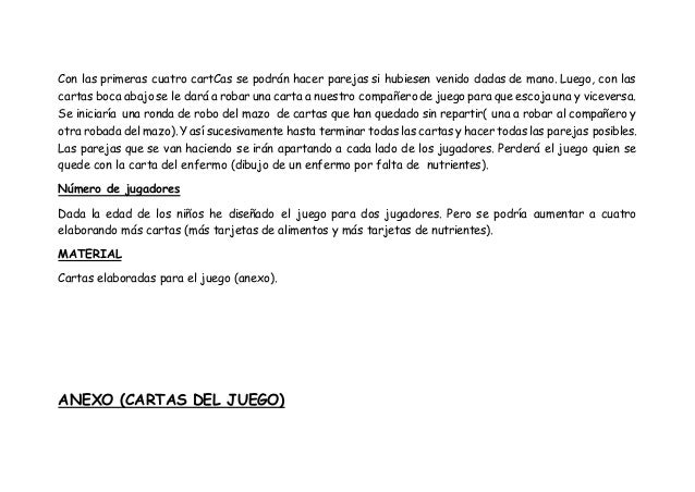 instrucciones juegos de cartas