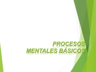 PROCESOS
MENTALES BÁSICOS
 