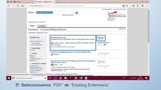 5º. Seleccionamos ‘’PDF’’ de ‘’Edublog Enfermería’’
 