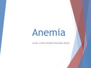 Anemia
Licda. Linda Claribel González Mejía
 