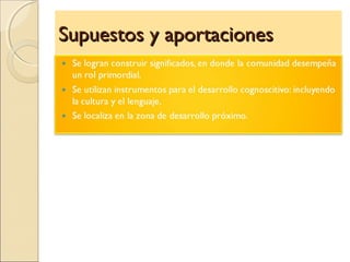 Supuestos y aportacionesSupuestos y aportaciones
 