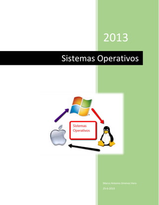 2013
Marco Antonio Jimenez Vera
25-6-2013
Sistemas Operativos
 