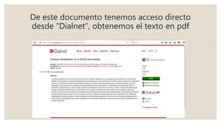 De este documento tenemos acceso directo
desde “Dialnet”, obtenemos el texto en pdf