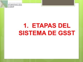 1. ETAPAS DEL
SISTEMA DE GSST
 