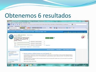 Obtenemos 6 resultados