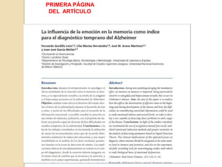 PRIMERA PÁGINA
 DEL ARTÍCULO
 