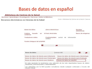 Bases de datos en español