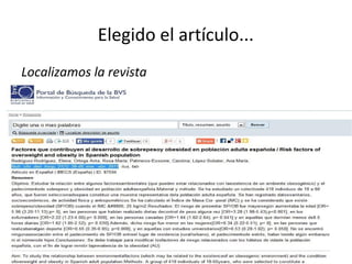 Elegido el artículo...
Localizamos la revista