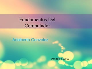 Fundamentos Del 
Computador 
Adalberto Gonzalez 
Amadis Suárez 
 