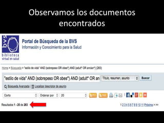 Observamos los documentos 
encontrados 
 
