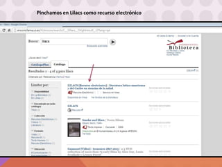 Pinchamos en Lilacs como recurso electrónico
 