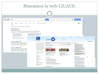 Buscamos la web LILACS: