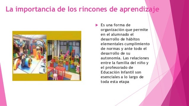 Los Rincones Los Rincones De Aprendizaje En Educacin Inicial